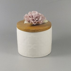 Taza para velas con tapa