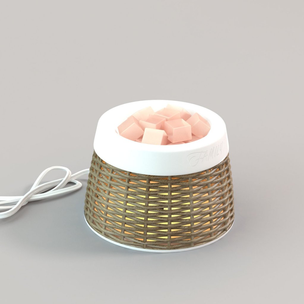 Rattan Cover Ceramic Electric Fragrance Warmer GLEA2139-Z-2